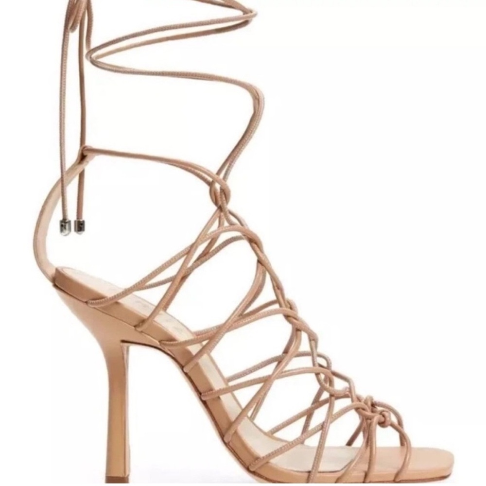 NWOT SCHUTZ Nude Strappy Heels Never worn